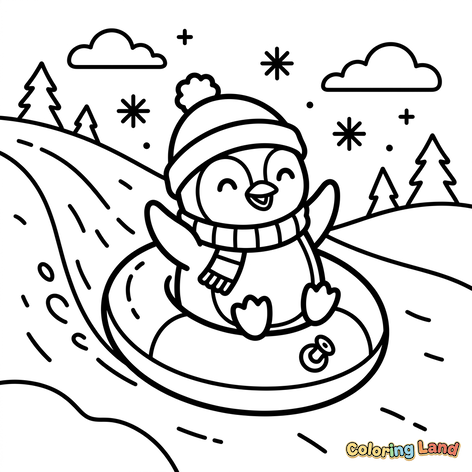 Pinguino Felice sulla Neve