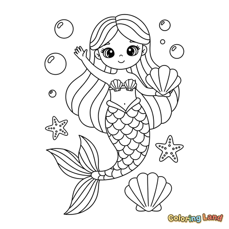 Putri Duyung Lucu dan Teman Laut