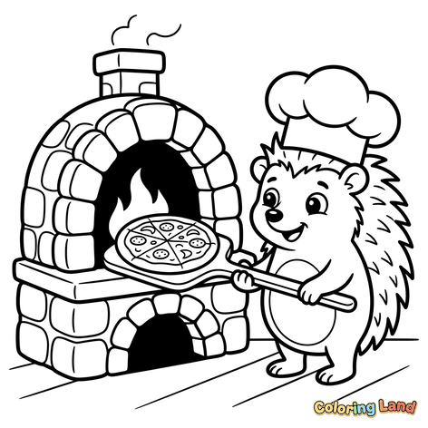 Egelchef die Pizza bakt