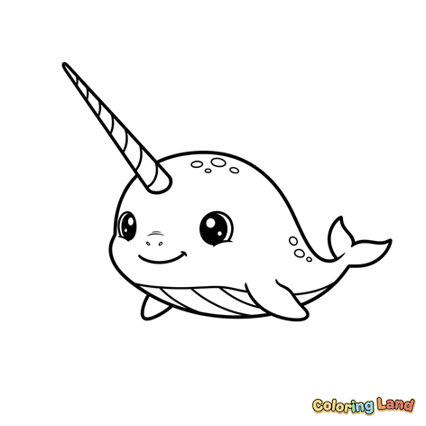 Cute Narwhal Character