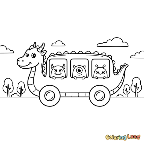 Drakenbusrit met Leuke Monsters