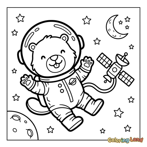 Urso Astronauta no Espaço