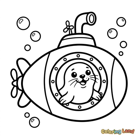 Anjing Laut Lucu di Kapal Selam