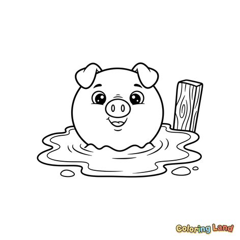 Babi Gembira di Genangan Lumpur