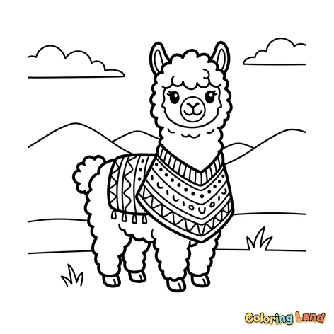 Mignon Lama dans les Hauts Plateaux Andins