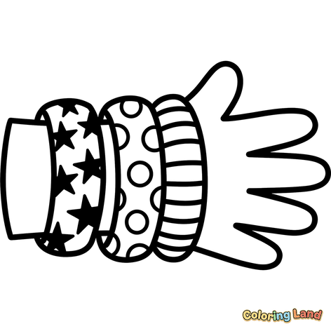 Main avec Bracelets à Motifs