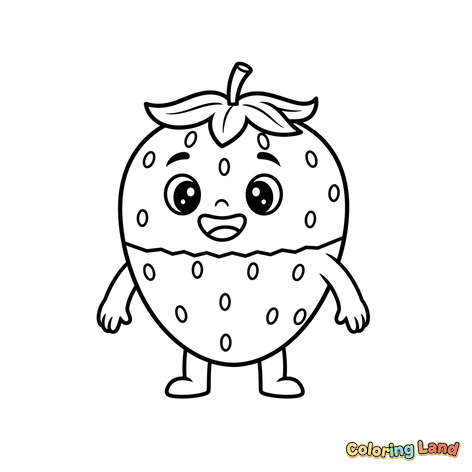 Personaje de Fresa Feliz