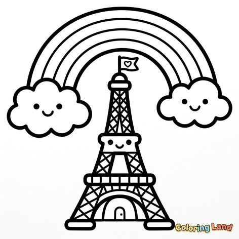 Turnul Eiffel Fericit și Curcubeul