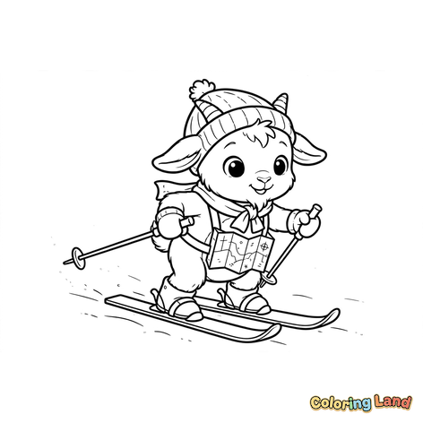 Skiing Baby Goat Adventure