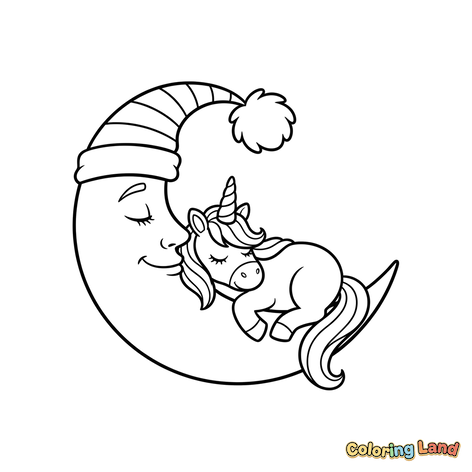 Licorne Endormie sur la Lune