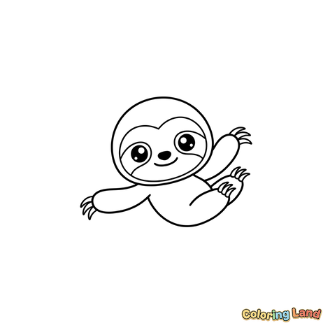 Mignon Bébé Paresseux