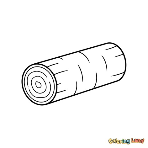 Cut Log with Tree Rings