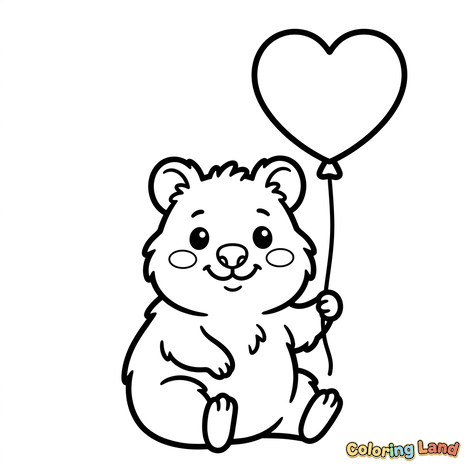 Hamster Lucu dengan Balon Hati
