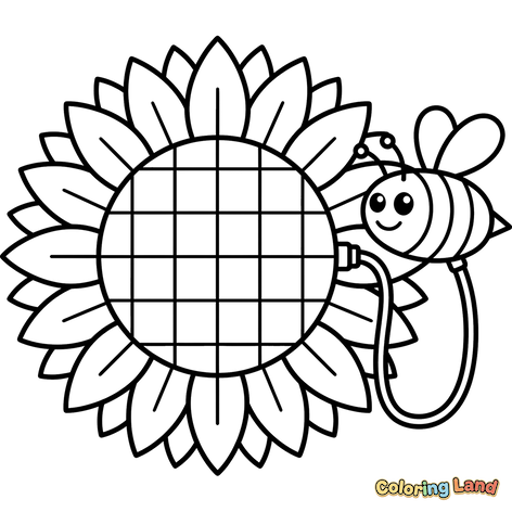 Ape Felice che Impollina un Girasole