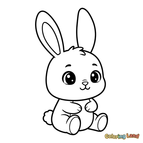 Adorable Petit Lapin Assis