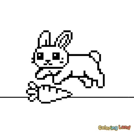 Pixelkonstkanin och Morot