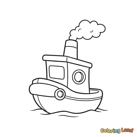 Fröhlicher kleiner Schlepper