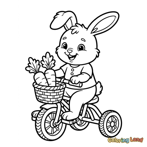 Cute Bunny on a Tricycle
