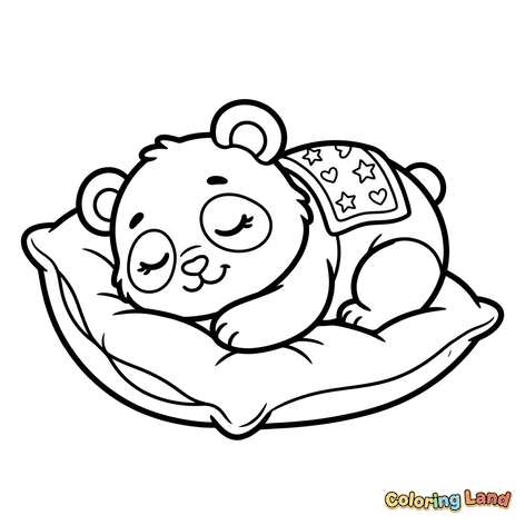 Bebê Panda Dormindo com Cobertor de Estrelas