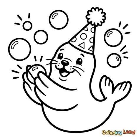 Foca de Festa com Bolhas