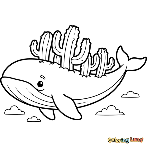 Ballena con Cactus