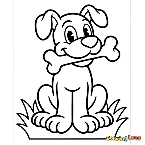 Cachorrinho Feliz com um Osso