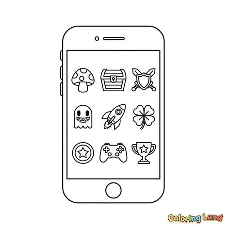 Beliebte Mobile Gaming-Symbole auf einem Handy-Bildschirm