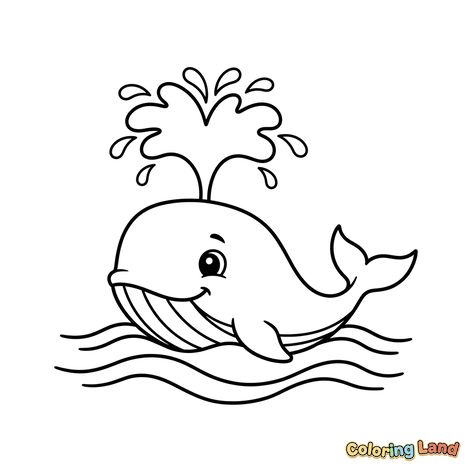 Baleine Joyeuse Crachant de l'Eau