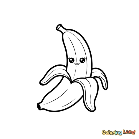 Søt Kawaii Skrelt Banan