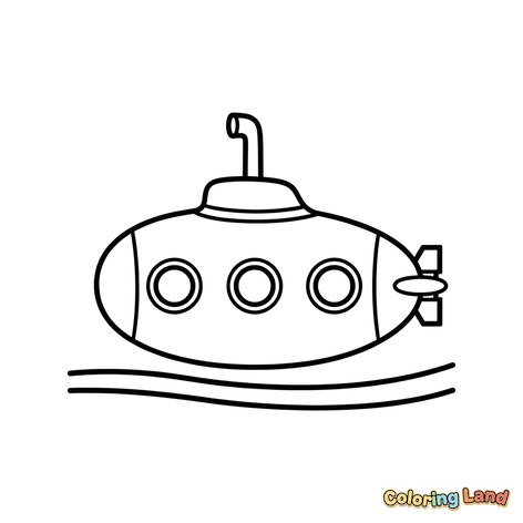 Submarino Simples Pronto para Aventura