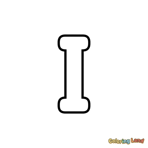 Capital Letter I with Rounded Edges