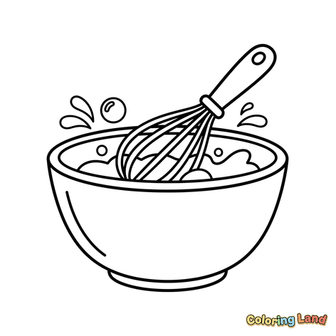 Whisk and Bowl Ready for Baking