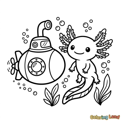 Søt Axolotl og Ubådeventyr