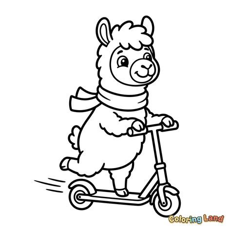 Lama op een step