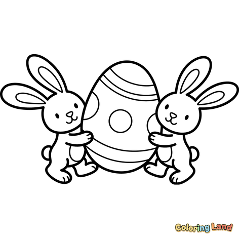 Dos conejitos y un huevo de Pascua