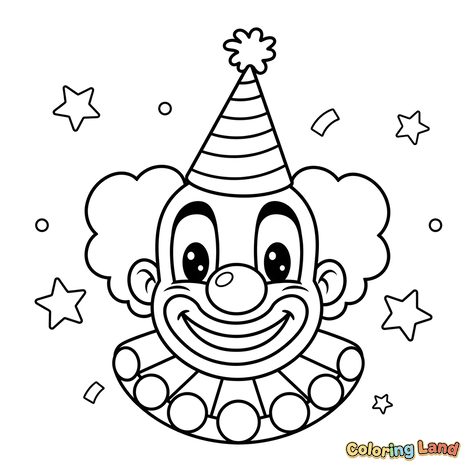 Vrolijke Clown Feesthoed