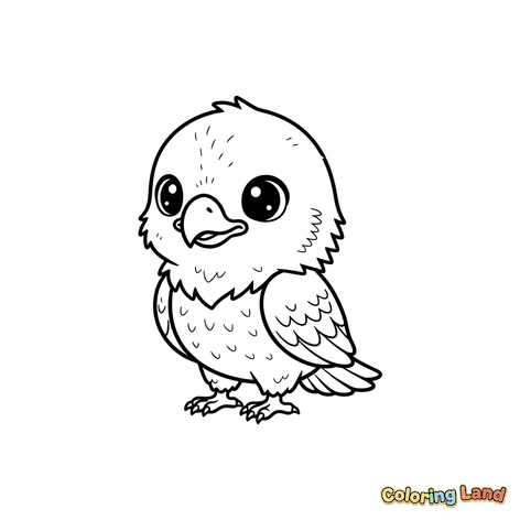 Süßer Babyadler Steht