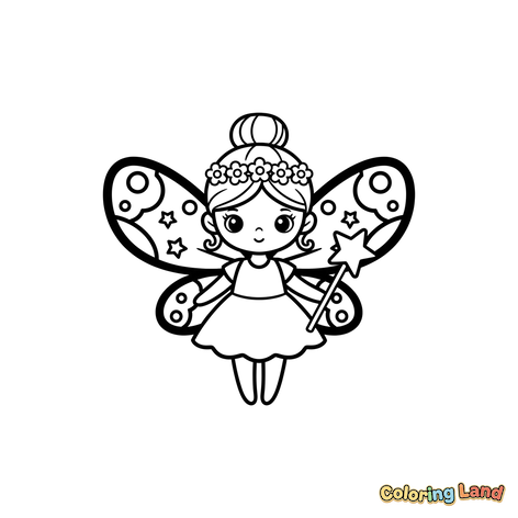 Cute Fairy with Magic Wand