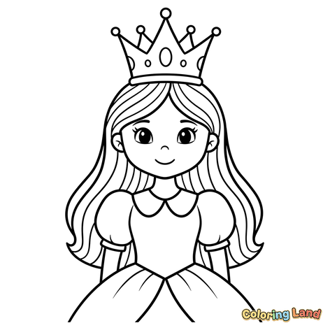 Søt prinsesse med krone