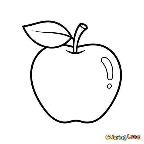 Enkelt Äpple med Blad