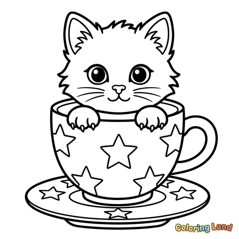 Dolce Gattino in una Tazzina Stellata