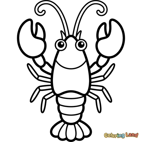 Lobster Kartun Ramah
