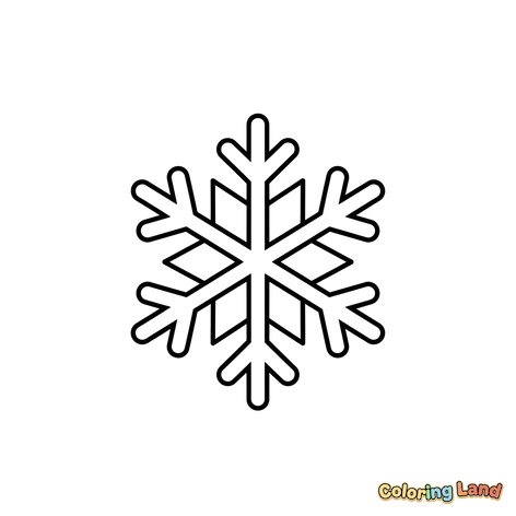 Contorno Sencillo de Copo de Nieve
