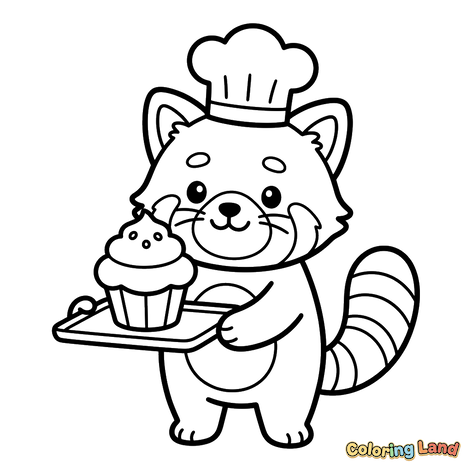 Mapache Chef con Cupcake