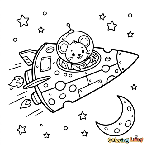 Tikus Luar Angkasa Lucu di dalam Roket