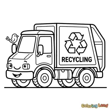 Truk Daur Ulang Ramah dengan Burung