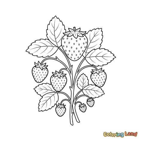 Aardbeienplant Omtrek