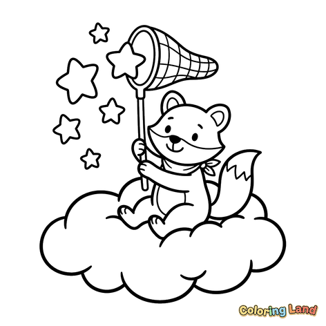 Rakun Menangkap Bintang di Atas Awan