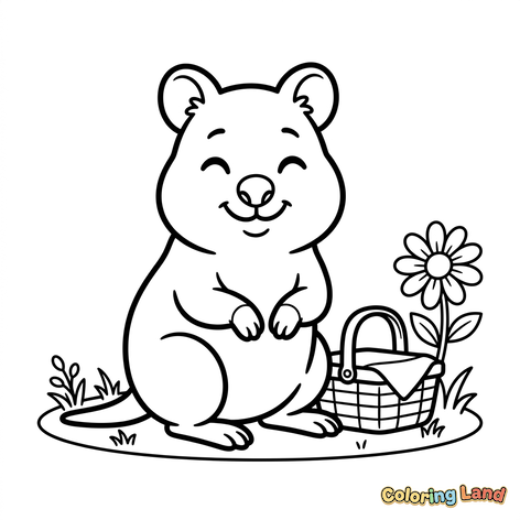 Blije Hamster met Picknickmand