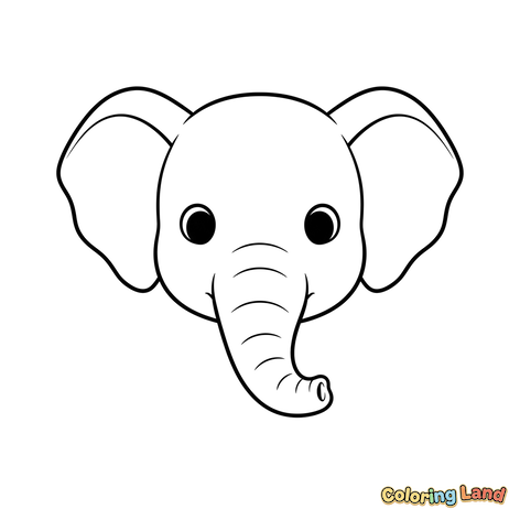 Schattige Babyolifantenkop